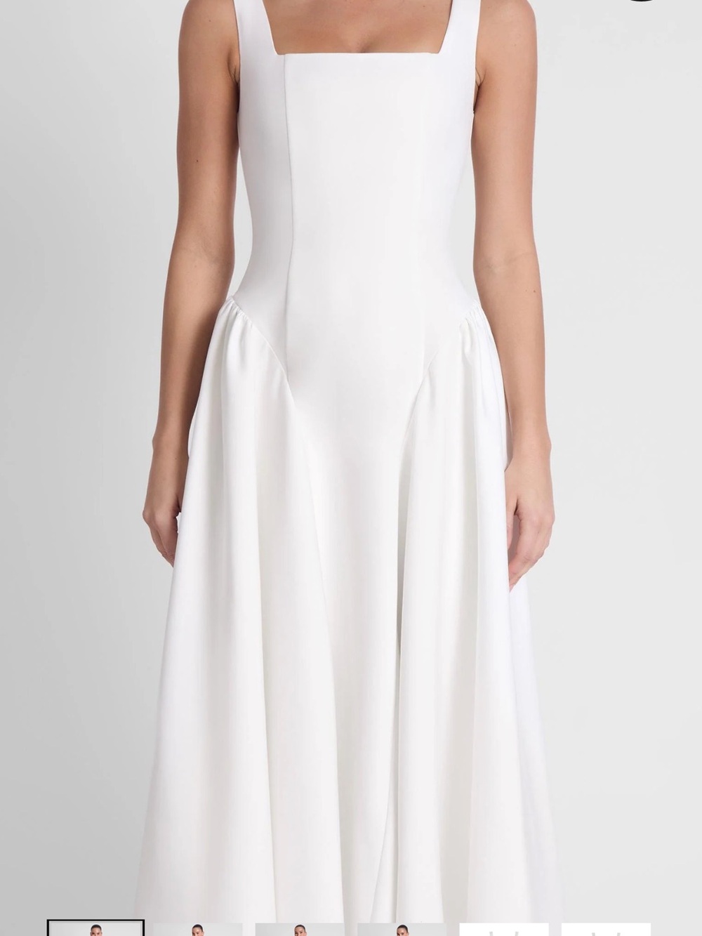 Chloé White Corset-Style Midi Dress